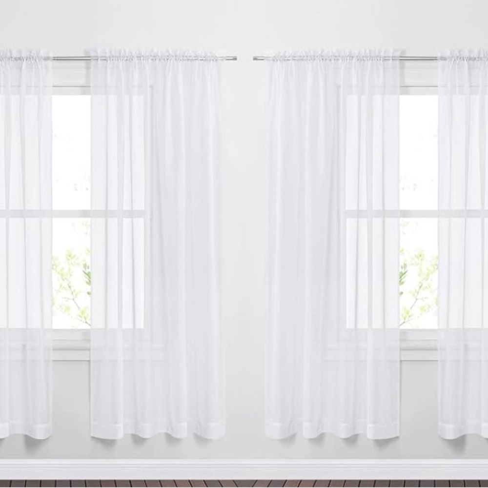 Elegant White Sheer Curtains